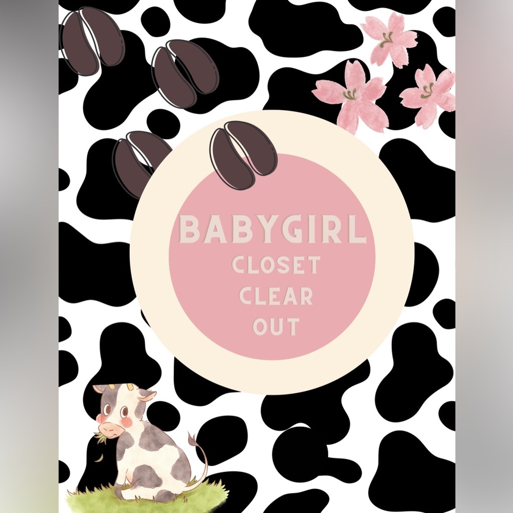 Babygirl Closet Clear Out Decorative Poster - Pink & Black